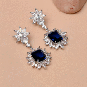 Party Wear Blue Earrings