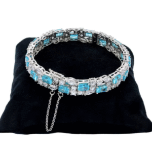 Classic Rectangle Studded Bangle with Zircon