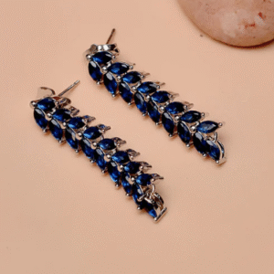 Party Wear Blue Earrings